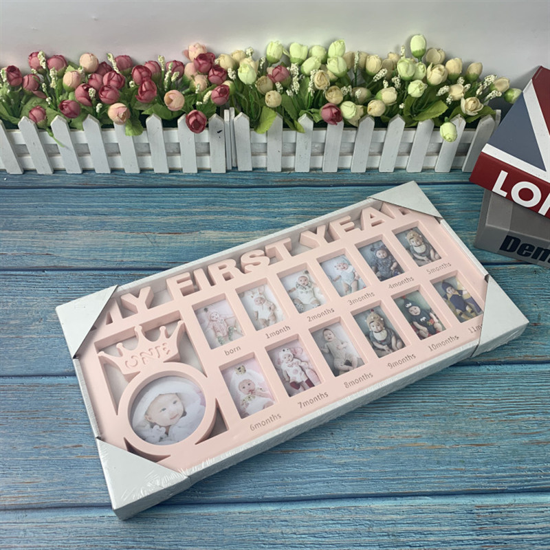 Cadru de amintire pentru bebelușul din primul an al meu 0-12 luni Poze Ramă foto Suveniruri Copii în creștere Cadou de memorie