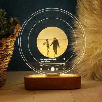Εξατομικευμένο κείμενο 3D λάμπας Προσαρμοσμένη φωτογραφία Προσαρμοσμένο φως νύχτας κρεβατοκάμαρας Εξατομικευμένο δώρο USB Power Φωτιστικό υπνοδωματίου Διακόσμηση σπιτιού
