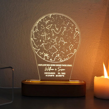 Персонализирана 3D лампа Текст Персонализирана снимка Персонализирана нощна лампа за спалня Персонализиран подарък USB захранваща лампа за спалня Домашен декор