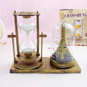 Ευρωπαϊκό ρολόι άμμου Διακόσμηση Vintage Hour Glass Sand Timer Creative Lighted Tower Κλεψύδρα Στολίδι γραφείου Κλεψύδρα