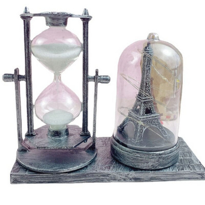 Ευρωπαϊκό ρολόι άμμου Διακόσμηση Vintage Hour Glass Sand Timer Creative Lighted Tower Κλεψύδρα Στολίδι γραφείου Κλεψύδρα