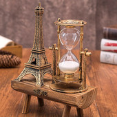 Decor de casa de clepsidra de epocă, decorațiuni de lux pentru cameră, accesorii de birou rotative din metal cu nisip, ceas de nisip, cronometru, cadouri