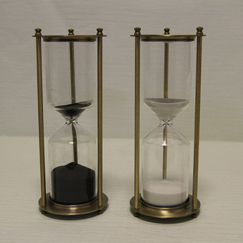 1917 European Retro Κλεψύδρα 30 λεπτών ρολόι μεταλλικής άμμου Vintage γάμου Sandglass διακόσμηση γραφείου