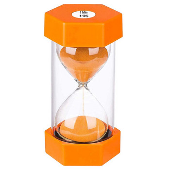 Креативен пясъчен часовник с пясъчен часовник, пластмасов пясъчен часовник, 1-минутен пясъчен часовник за миене на чай, цветен пясъчен часовник за деца