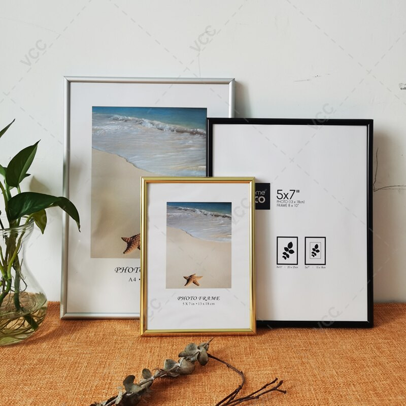 Ramă Foto Aluminiu Pentru Agățat Perete Cu Ramă Fotografie Metalică Plexiglass Pentru Poze Rama Poster Ramă Certificat Clasic