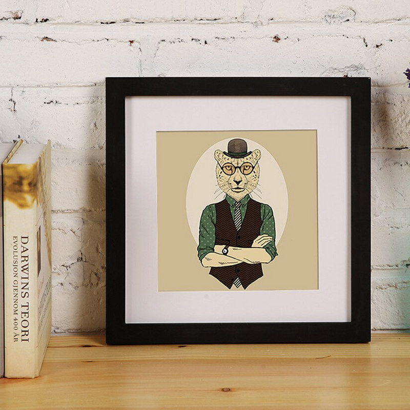 Klasični drveni kvadratni okvir za slike od pleksiglasa za fotografije uključuje okvire za postere za obješenje na zid Obiteljski poklon okvir za fotografije