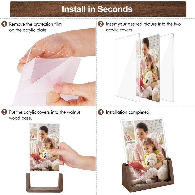 Rama Foto Acrilic Rama Foto Verticala Din Lemn Rama Foto Pentru Nunta Rama Foto Fotografie Desktop Birou Decor Foto