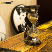Decorare creativă pentru casă Gear Time Clepsidra Cadou de artizanat Metal Color Nisip Ochelari Ceas Timer Cadou pentru prieten Clepsidra