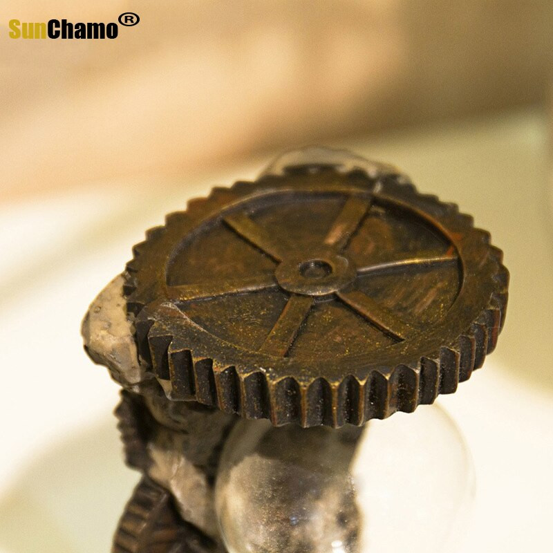 Decorare creativă pentru casă Gear Time Clepsidra Cadou de artizanat Metal Color Nisip Ochelari Ceas Timer Cadou pentru prieten Clepsidra