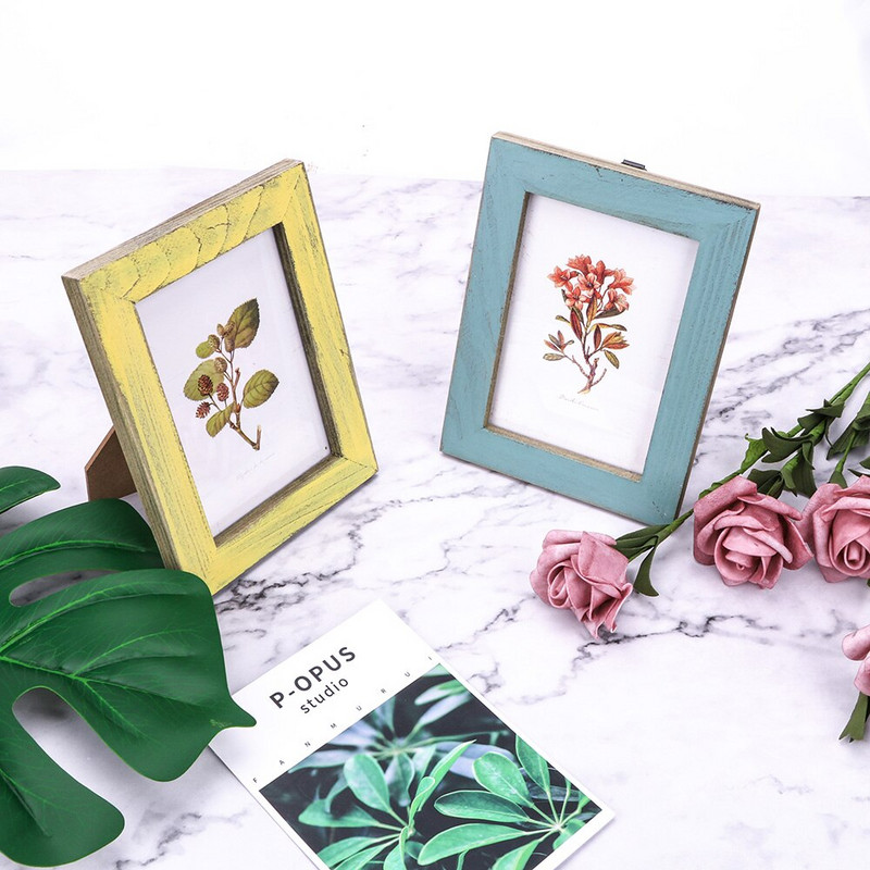 Rame Fotografii Cuplu Nunta Din Lem Cadou Ramă Foto Vintage 5 Culori Decor Interior Creativ