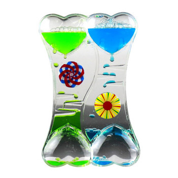 Creative Slide Πλαστικά στολίδια σταγόνας λαδιού Πουτίγκα Χρώμα γάλακτος Υγρό Χυμένο λάδι Κλεψύδρας Δώρο Παιχνίδι Κλεψύδρα Χρονοδιακόπτης Ρολόι άμμου
