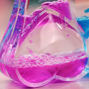 Double Heart Double Color Floating Liquid Oil Ακρυλικό Υγρό Κλεψύδρα Liquid Visual Movement Χρονοδιακόπτης κλεψύδρας Διακόσμηση σπιτιού