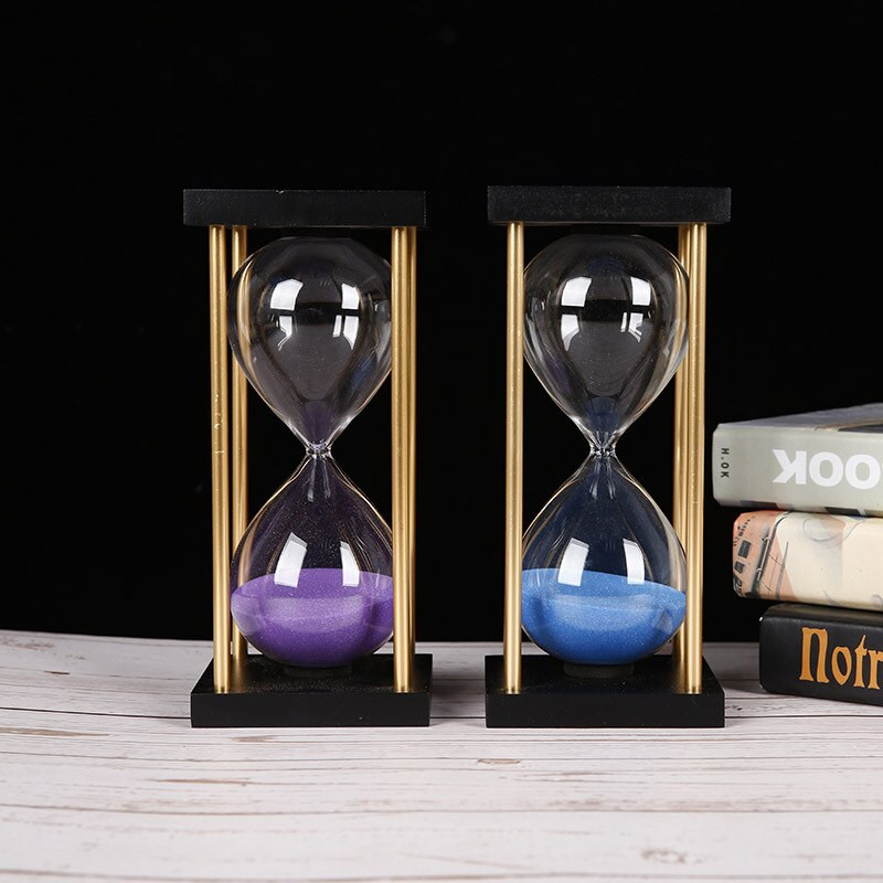 Ceas de nisip creativ 15 minute clepsidra temporizator decor de sticlă care cade cu nisip ceas de lux birou decor pentru casă ornament cadou de aniversare