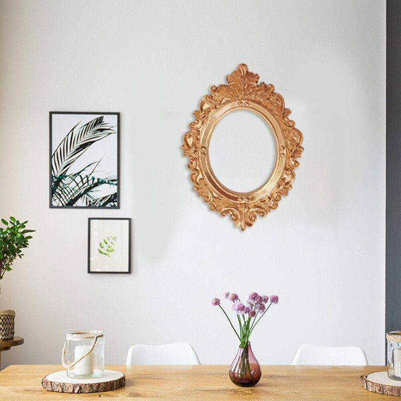 Nuotraukų rėmeliai Paveikslų rėmeliai Dervos ekranas Vintage Mini Ovalus Barokinis Senovinis Nagų Stalviršio Laikiklis Meninis Sienų Dekoratyvinis Rekvizitas