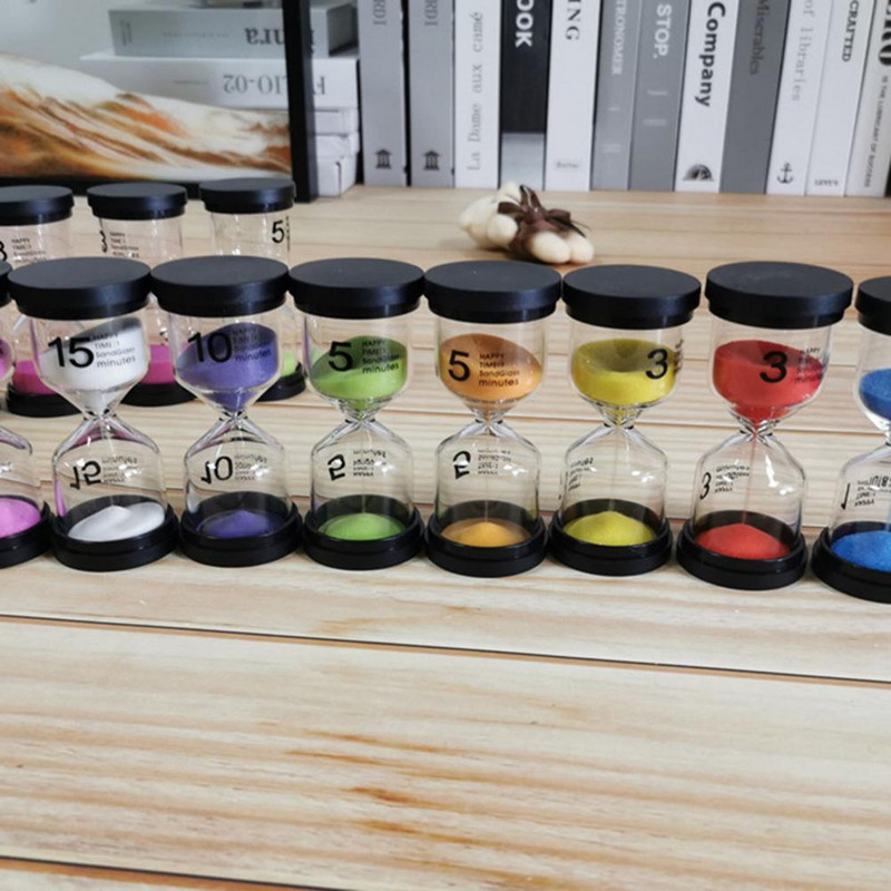 6 bucăți/set 1/3/5/10/15/60 minute clepsidra inovatoare sticlă decorativă ceas portabil cu cronometru multifuncțional cu nisip