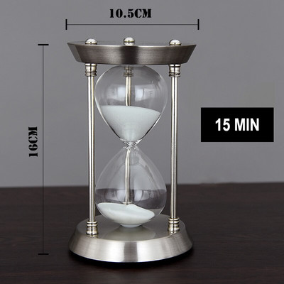 Clepsidra din metal retro europeană, clepsidra de nisip, ceas, cronometru, sufragerie, birou, birou, decorare, ornamente de bricolaj
