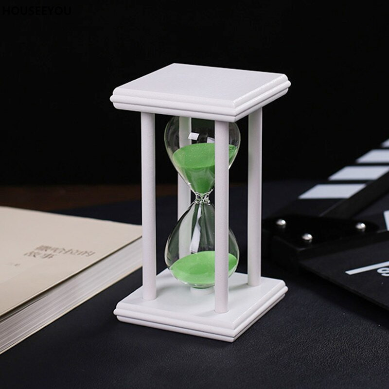 30 perces homokos homokóra visszaszámlálás időzítő modern fa homoküveg időzítő lakberendezési díszek Reloj De Arena újévi ajándékok