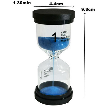 1/3/5/10/15/30 λεπτά Κλεψύδρα Sand Clock Timers Sandglass for Favor Props Μαγειρική Διακόσμηση σπιτιού Παιδιά Δώρο Τυχαίο χρώμα