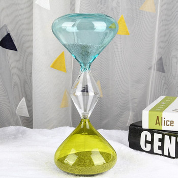 Уникален Desgin три секции трицветен пясъчен часовник 30 минути таймер стъкло инструмент за управление на времето бюро пясък часовник орнаменти занаяти