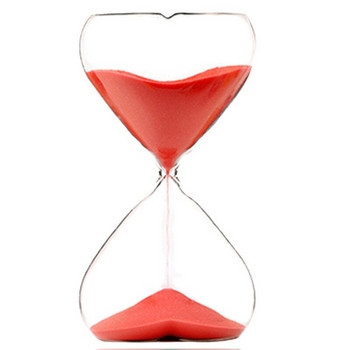 15 Minutes Love Shape Glass пясъчен часовник Романтичен подарък за рожден ден Grills Kid Bedroom Decor Time Manage Tools Timer Craftwork