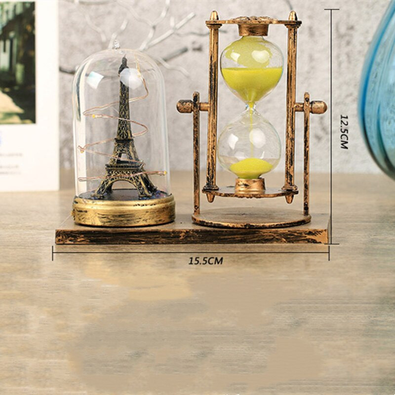 Ceas de nisip cu temporizator de clepsidra pentru birou de acasă, decor decorativ mare, ceas, ceas, ornament de artizanat