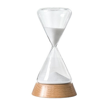 15 λεπτών Ξύλινη βάση Γυάλινη Κλεψύδρα Sand Timer Sandglass Creative ρολόι Διακοσμήσεις ρολόι σπιτιού Καρφάκια επιτραπέζιου σπιτιού Στολίδι Δώρα