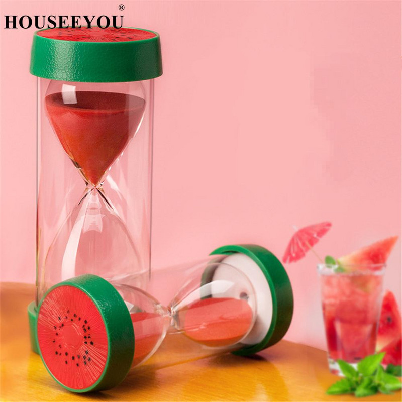 Clepsidra 15/30/60 de minute Ceas cu nisip Ceas cu cronometru cu fructe Ceas cu nisip Ornamente pentru birou Home Office Decoratiuni pentru masa Cadouri pentru copii
