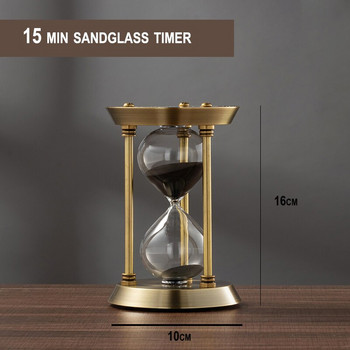 Европейски ретро метален пясъчен часовник пясъчен часовник таймер всекидневна офис декорация на работен плот Направи си сам орнаменти
