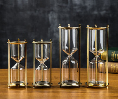 Tühi liivakell metallist klaasist liivakell kodu dekroteerimine köök liivataimer kaasaskantav paigaldus kingitus