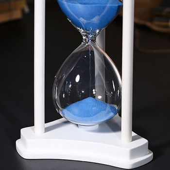 WoodenTimer Пясъчен часовник 15/30 минути Опция, Творчески орнаменти за домашен таймер за използване от деца за учене, Декоративна маса за домашна стая