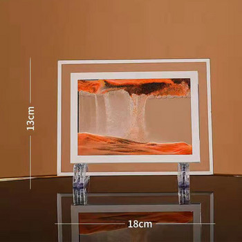 1 τμχ Creative 3D κλεψύδρα με γυαλί Sandscape In Moving Moving Sand Frame Art Painting Picture Display Flower Gift Διακοσμητικά σπιτιού