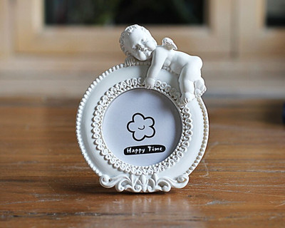 Mini rama foto alba pentru bebelus adorabil, rame foto in forma de inima Decor pentru casa, Porta Retrato Moldura Rama foto creativa pentru nunta