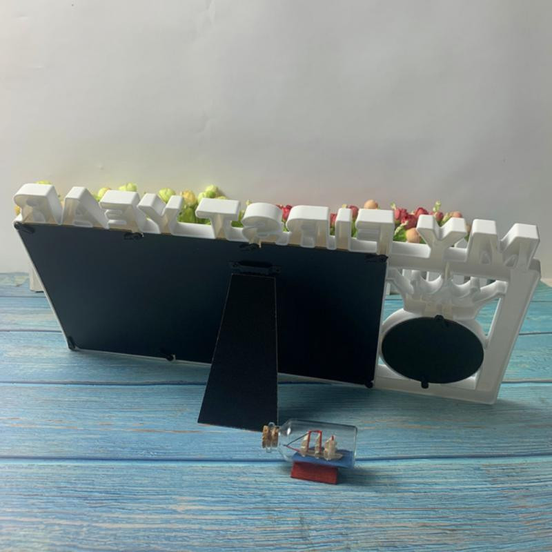 Kreatív képkeret 12 hónapos baba első éves növekedésének emlékére, ajándék kijelző műanyag képkeret növekedési rekordkeret