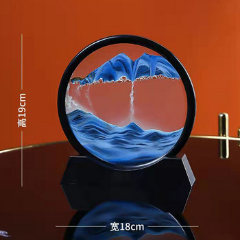 1 τμχ Glass Sandscape Δημιουργική τρισδιάστατη κλεψύδρα σε κίνηση με κινούμενη άμμο Πλαίσιο ζωγραφικής με εικόνα Οθόνη ρευστών δώρων οικιακά είδη