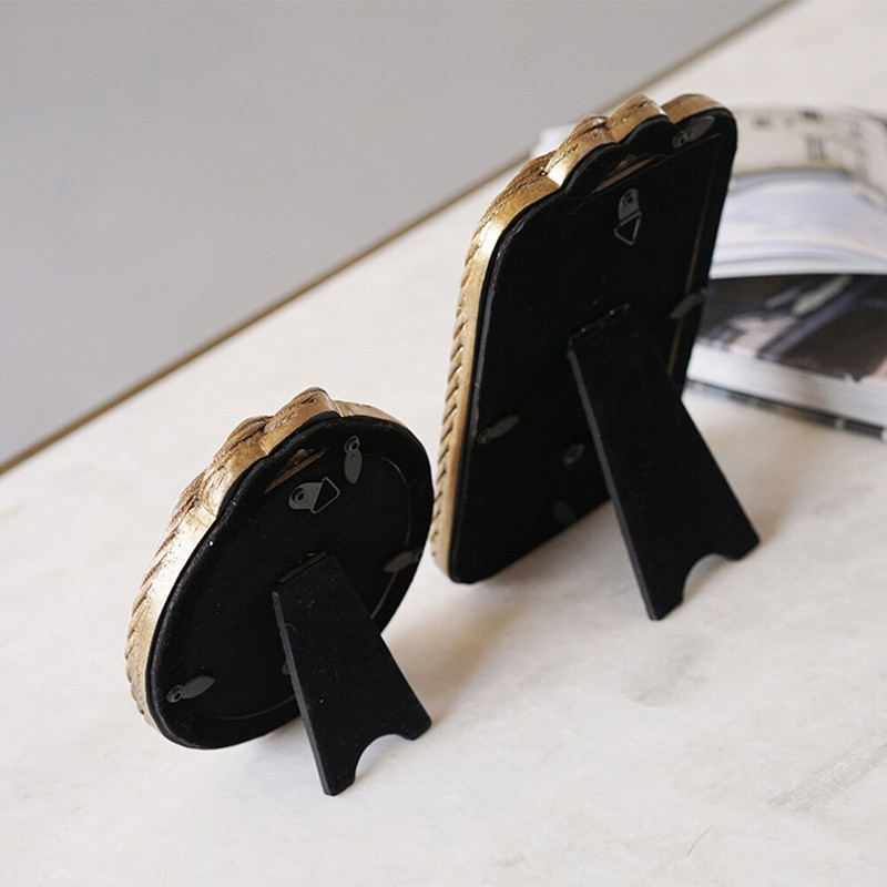 Ramă foto din rășină din frânghie de cânepă Rama foto europeană retro dreptunghiulară, rotundă, ramă foto de nuntă, decorațiuni pentru casă 4 inch 6 inch