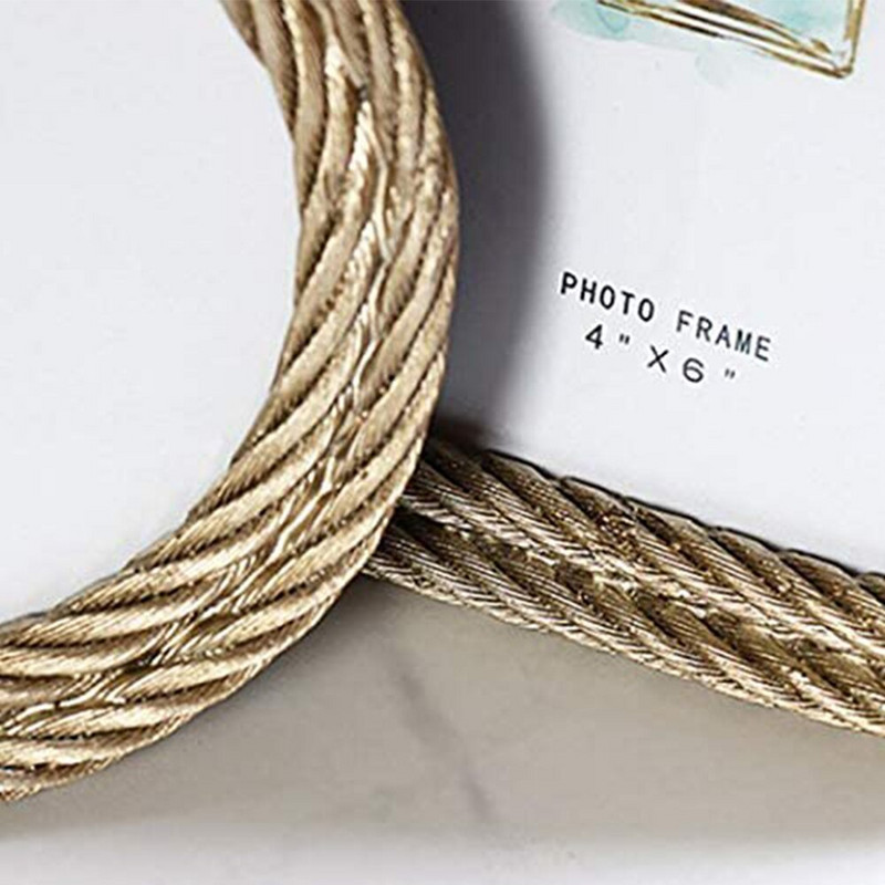 Ramă foto din rășină din frânghie de cânepă Rama foto europeană retro dreptunghiulară, rotundă, ramă foto de nuntă, decorațiuni pentru casă 4 inch 6 inch