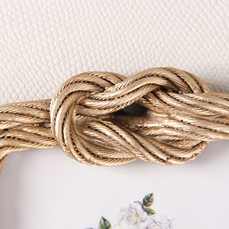 Ramă foto din rășină din frânghie de cânepă Rama foto europeană retro dreptunghiulară, rotundă, ramă foto de nuntă, decorațiuni pentru casă 4 inch 6 inch