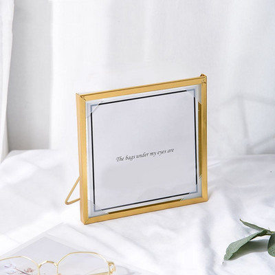 Senovinis metalinis nuotraukų rėmelis, stiklo spaustukas, džiovintų gėlių augalas, tapyba Plakatų laikiklis Nordic Ins namų darbalaukio dekoravimas