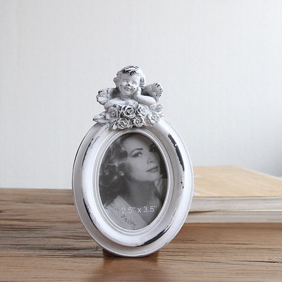 Cel mai nou cadru retro european eliptic în formă de inimă de vânzare la cald pentru cadru foto înger vechi, rochie de mireasă, cadru foto pentru decorarea casei