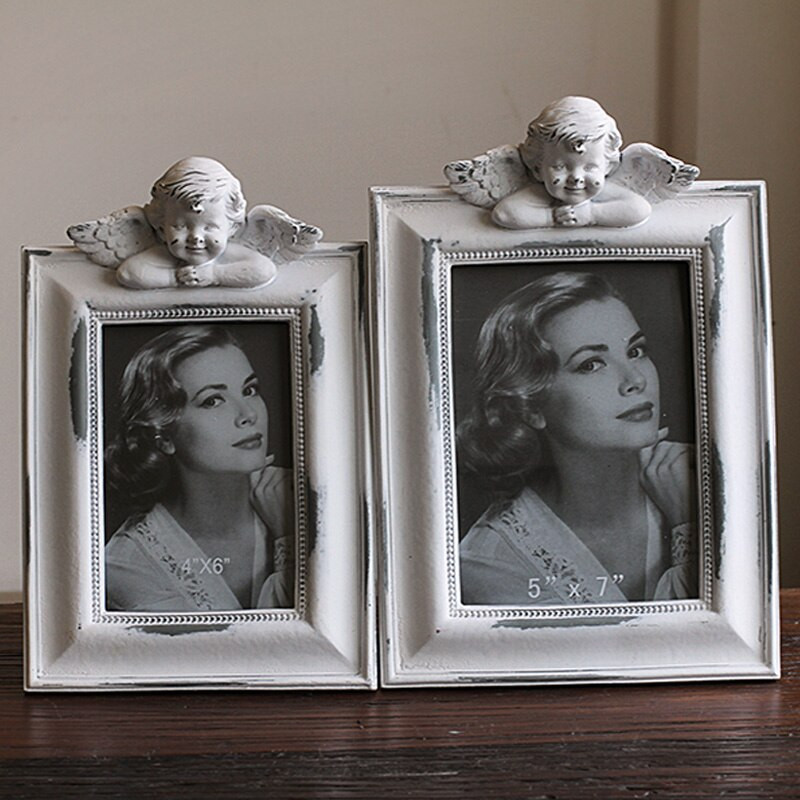 Cel mai nou cadru retro european eliptic în formă de inimă de vânzare la cald pentru cadru foto înger vechi, rochie de mireasă, cadru foto pentru decorarea casei