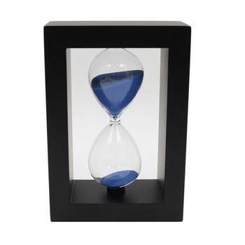 Τετράγωνο ξύλινο ρολόι με χρονοδιακόπτη Sandglass 30 λεπτών με άμμο Κλεψύδρα Τραπεζαρία και μπάρμπεκιου Αντίστροφη μέτρηση Χρονομέτρηση Διακόσμηση σπιτιού Reloj De Arena