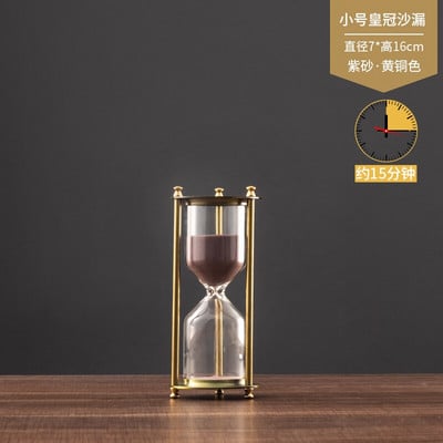 Ornamente ușoare de clepsidră din metal de lux Decor de birou pentru birou Decor modern pentru casă Bibliotecă de lux Artizanat Living