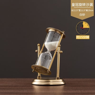 Ornamente ușoare de clepsidră din metal de lux Decor de birou pentru birou Decor modern pentru casă Bibliotecă de lux Artizanat Living