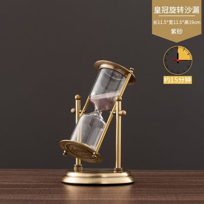 Ornamente ușoare de clepsidră din metal de lux Decor de birou pentru birou Decor modern pentru casă Bibliotecă de lux Artizanat Living