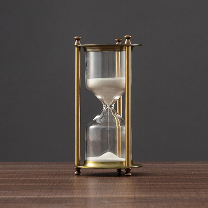 Ornamente ușoare de clepsidră din metal de lux Decor de birou pentru birou Decor modern pentru casă Bibliotecă de lux Artizanat Living