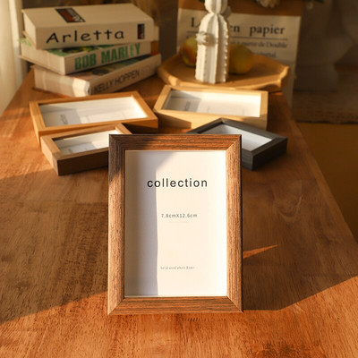 Ramă foto din lemn masiv de calitate, 5/6/7/8/10 inci, creativ pentru birou, pentru decorarea casei, rame foto, album foto modern, cadru de pictură pentru copii, gi