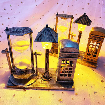 Φωτιστικό δρόμου Creative Antique style Quicksand Θήκη στυλό Διακόσμηση σπιτιού Κλεψύδρα LED Φωτεινό χρώμα που αλλάζει Μικρό φωτιστικό νύχτας