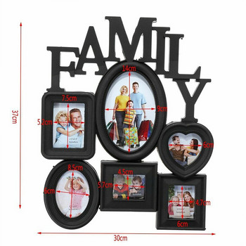 Рамки за картини Стенна фоторамка Семейни снимки за поставяне на дисплей за снимки Всекидневна Спалня Декор за стена 31X38Cm Дисплей за картини