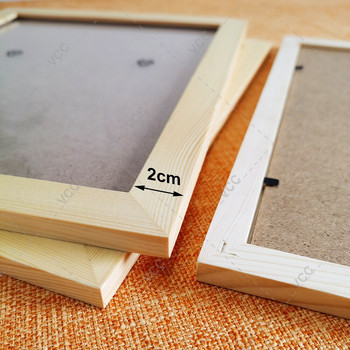 Дървена рамка Класическа фоторамка 9x13 13x18 21x30cm Плеиксглас отвътре Черно бяло дърво Цветно настолна дървена рамка за снимки