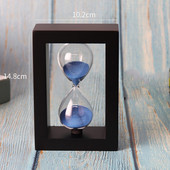 Cronometru clepsidra din lemn de formă pătrată 30 de minute, cronometru clepsidra de nisip pentru decorațiuni interioare, cadou cuplu/iubit/truse